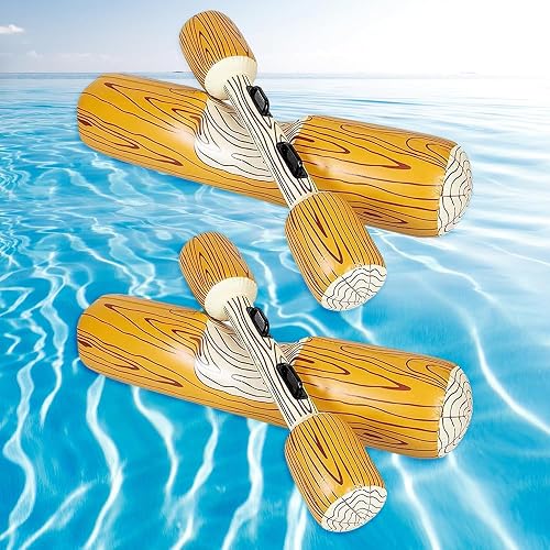 Riisoyu Juego de 4 juguetes inflables para piscina, juguete de remo flotante inflable