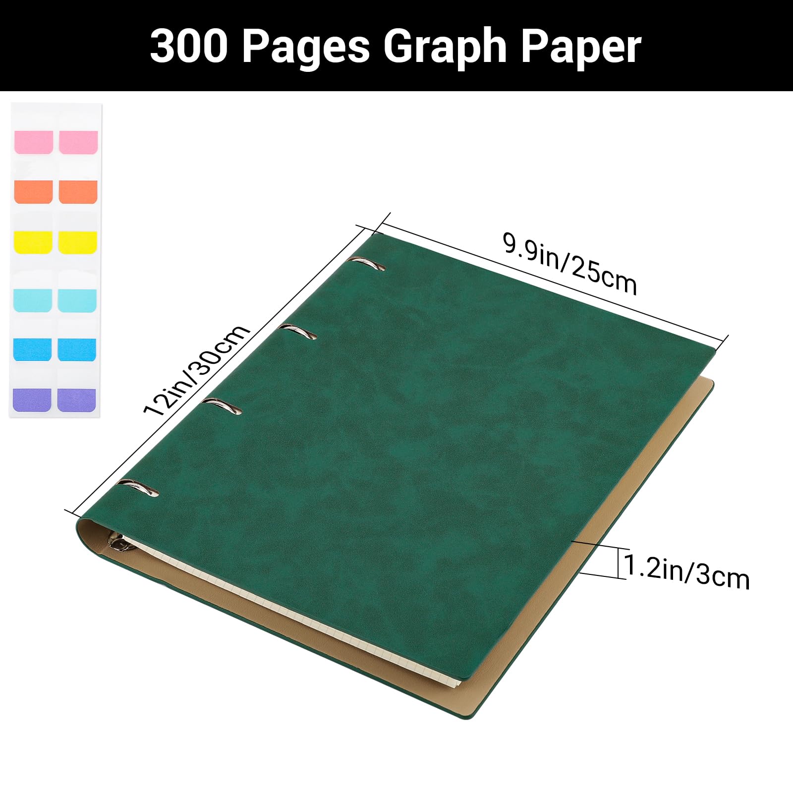 Yarotm Ring Binder Notebook A4-100GSM Squared 5mm Paper Note Book A4-21.5x28cm Spiral Binder Notepads A4 - Image 2