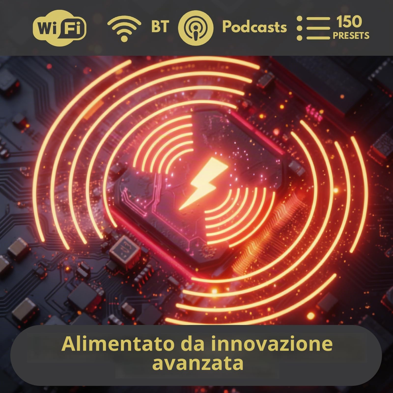 Radio Internet Lemega IR6 con podcast e streaming Bluetooth,radio DAB+/FM stereo,doppio altoparlante 2.0,150 stazioni preimpostate,sveglia,batteria ricaricabile (Noce)