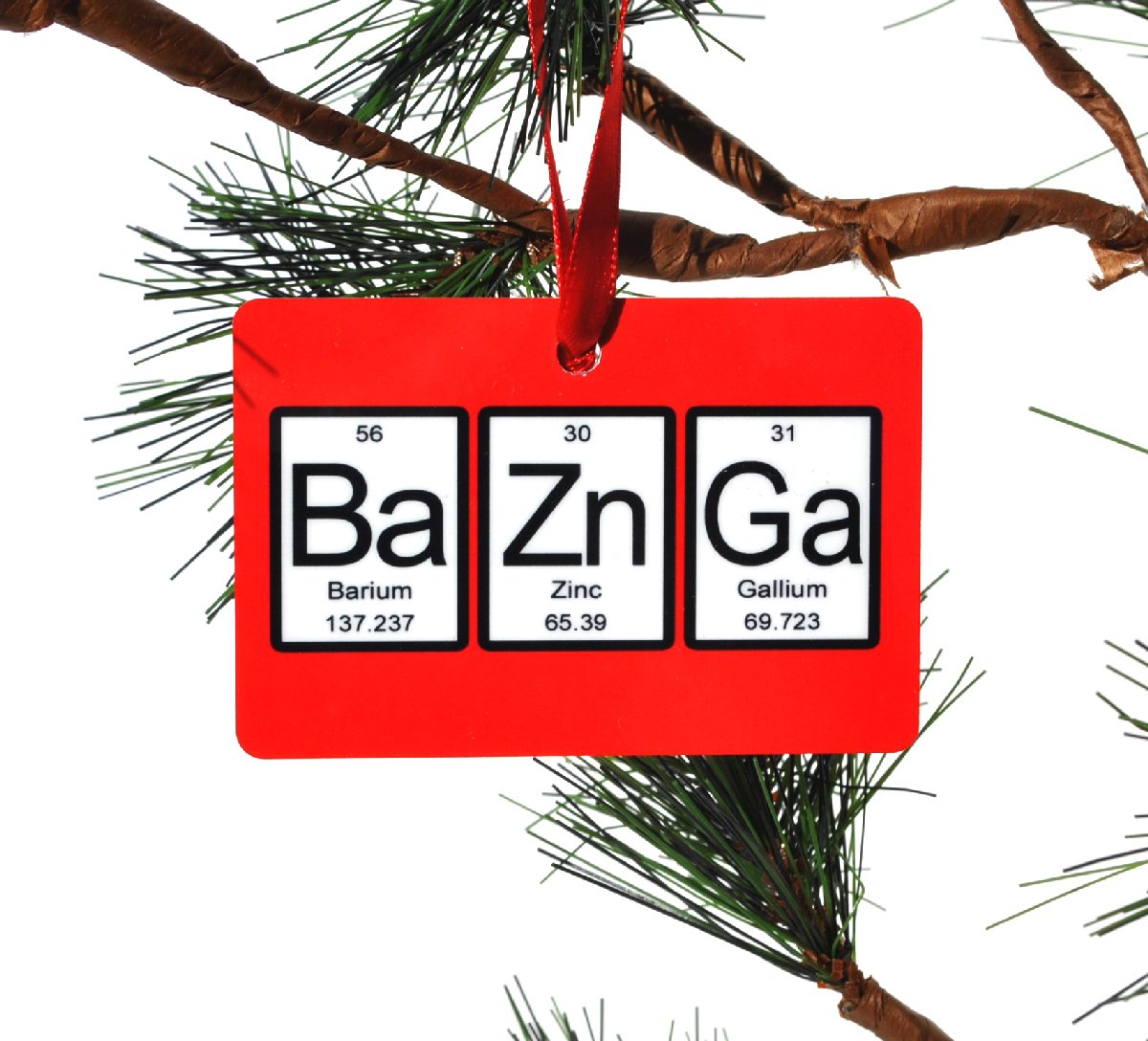 Neurons Not Included Bazinga Periodic Table of Elements Christmas Tree Ornament-image-3