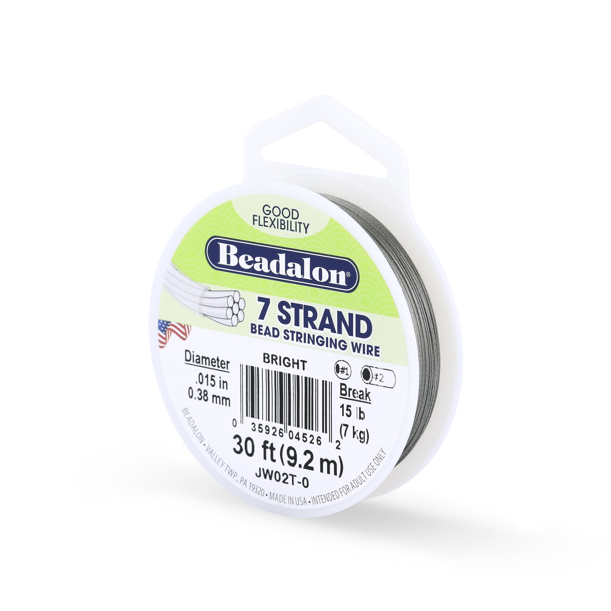 Beadalon 15mm 7 Strand Wire 30 ft/Pkg-Bright