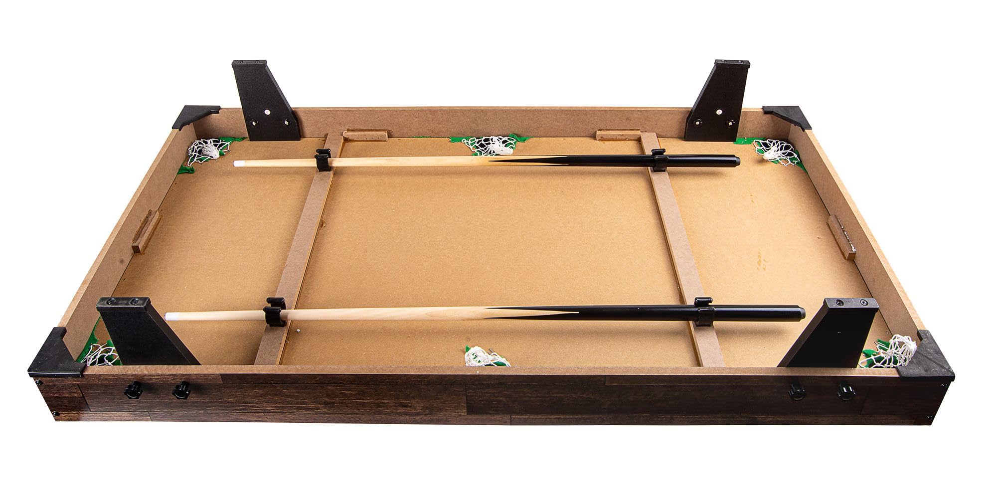 Leomark Tragbarer Billardtisch für Kinder im Vintage-Stil Mini mobil Billardtisch mit Zubehör Poolbillardtisch-Set Höhe: 20,3 cm Komplettset für Zuhause