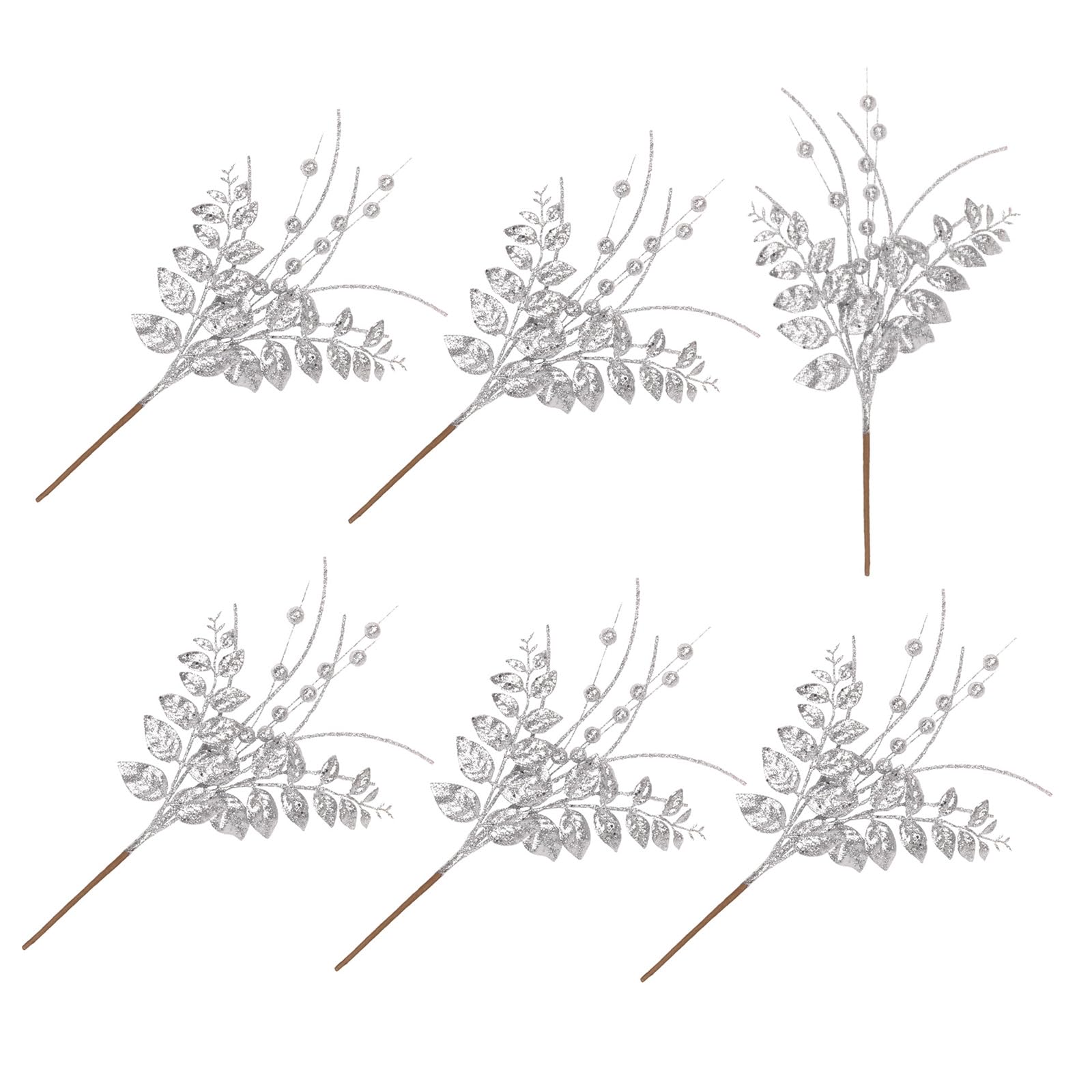 Buxuaaaa 6Pcs Luxurious Artificial Berries Branch Imitated Leaves with Berries for Sophisticated Home Embellishment Artificial Leaves