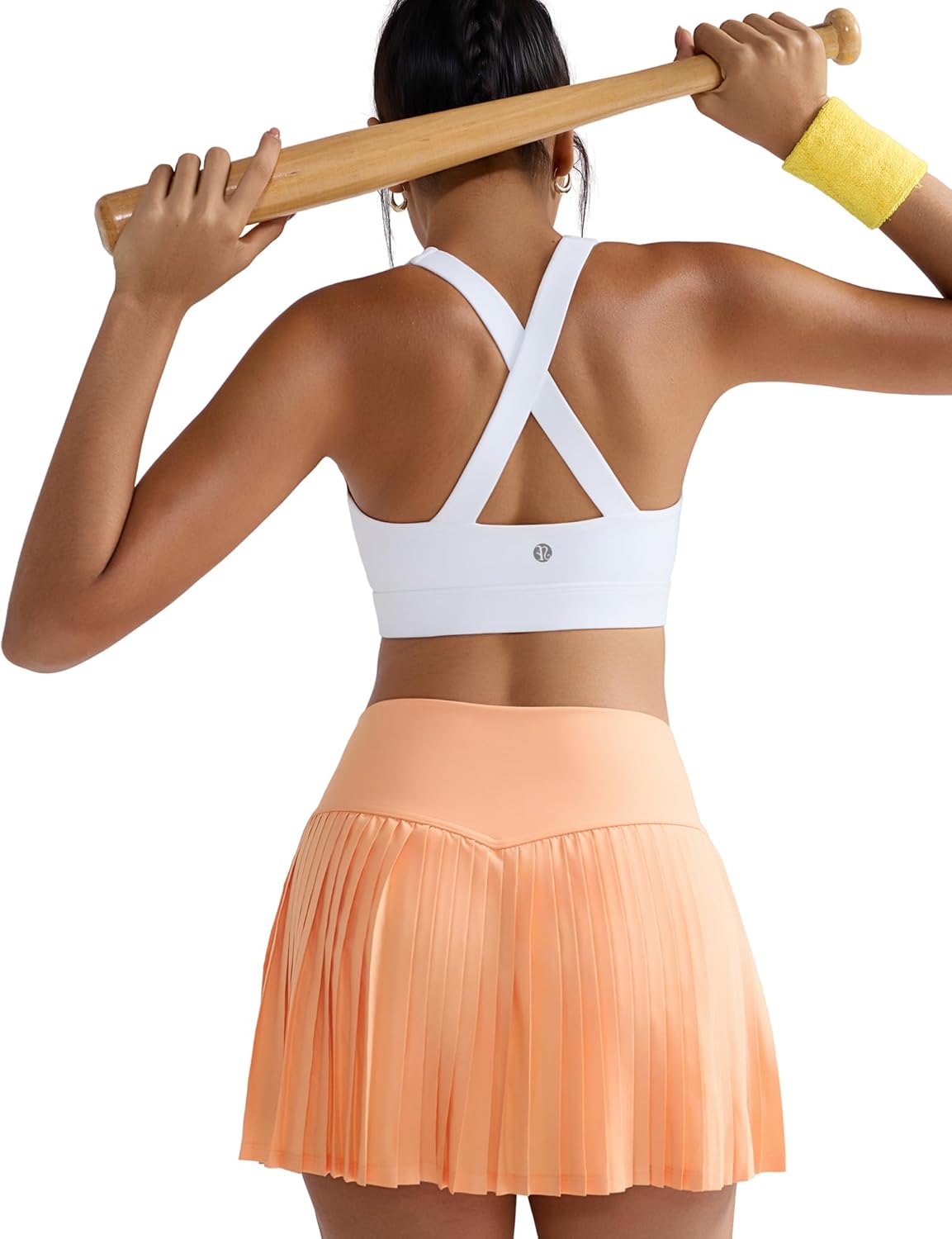 RUNNING GIRL Sports Bra for Women,Molded Cup Strappy Running High Impact Sports Bra with Sewn in Pads - Image 3