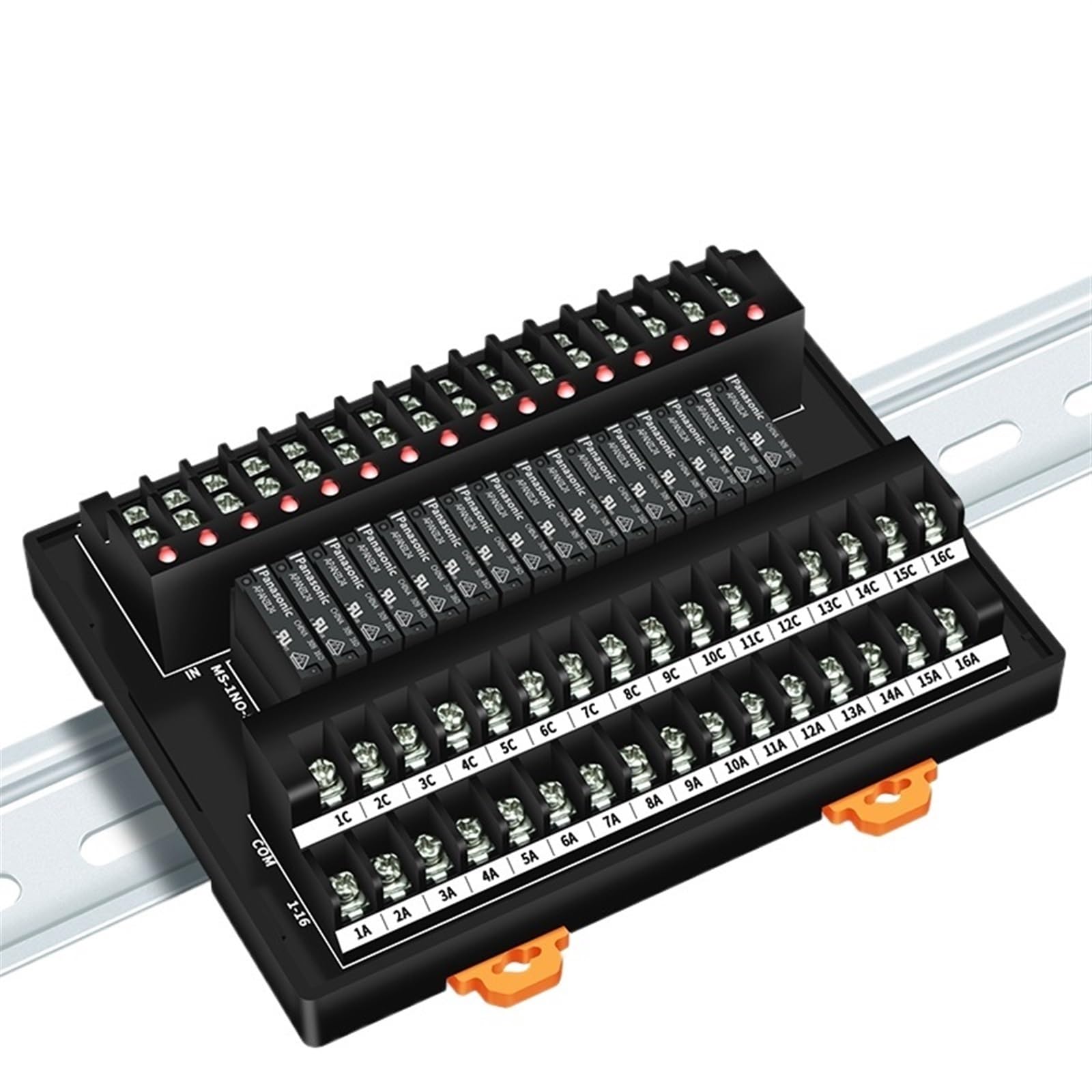 1PCS Guida DIN E Montaggio Piatto AC/DC 5V 12V 24V SPST-NO 5A Modulo Relè di Potenza APAN3105 APAN3112 APAN3124 Modulo Relè(Input 5V,MS-1NO-5A-4P)