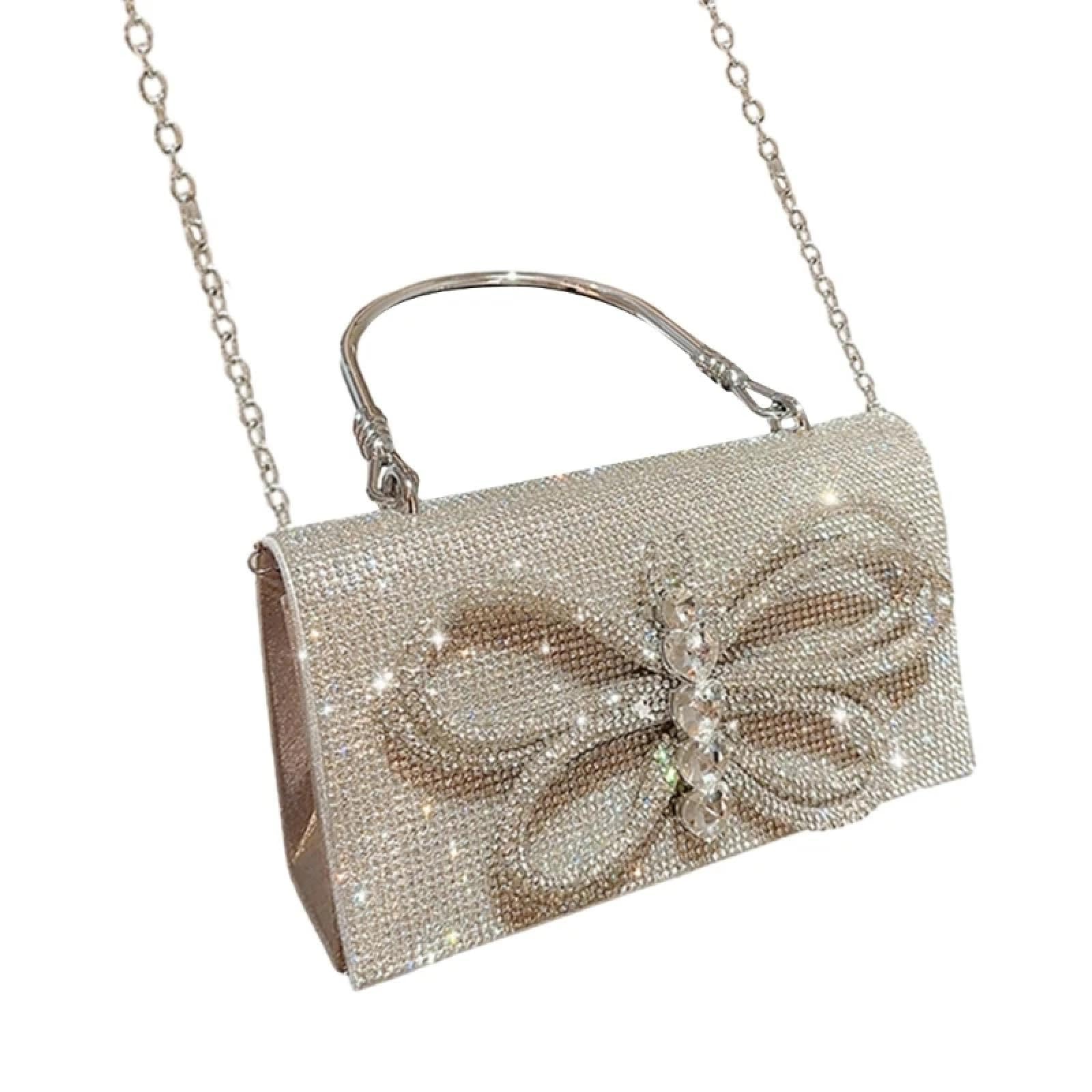 Abendtasche Damen Clutch Damen Strass Abend Clutch Tasche Abnehmbare Kette Hochzeits Tasche Prom Bankett Handtasche Weiblich Elegante Party Umhängetasche