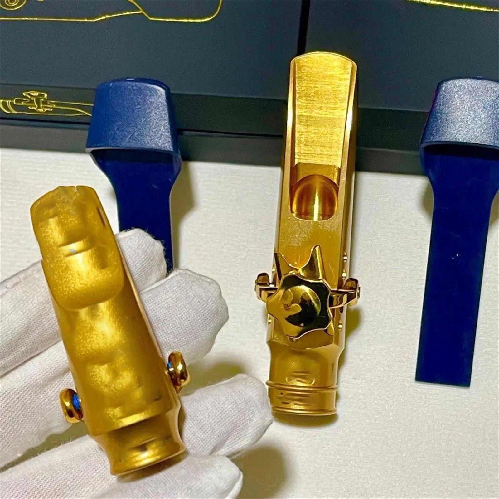 Profesjonalny Ustnik Do Saksofonu Tenorowego Sopranowego Altowego Z Metalu, Pozłacane, Ustniki Do Saksofonu, Akcesoria Części saksofonu(Alto,7)