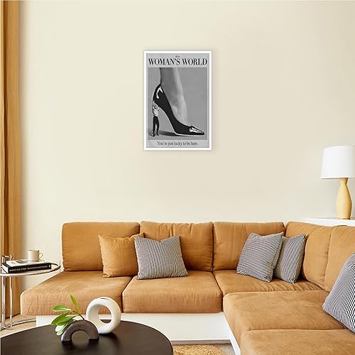 Miniatura 3 de Póster retro con texto en inglés This Is A Woman Is World feminista, arte de pared moderno en blanco y negro, femenino, habitación de chicas