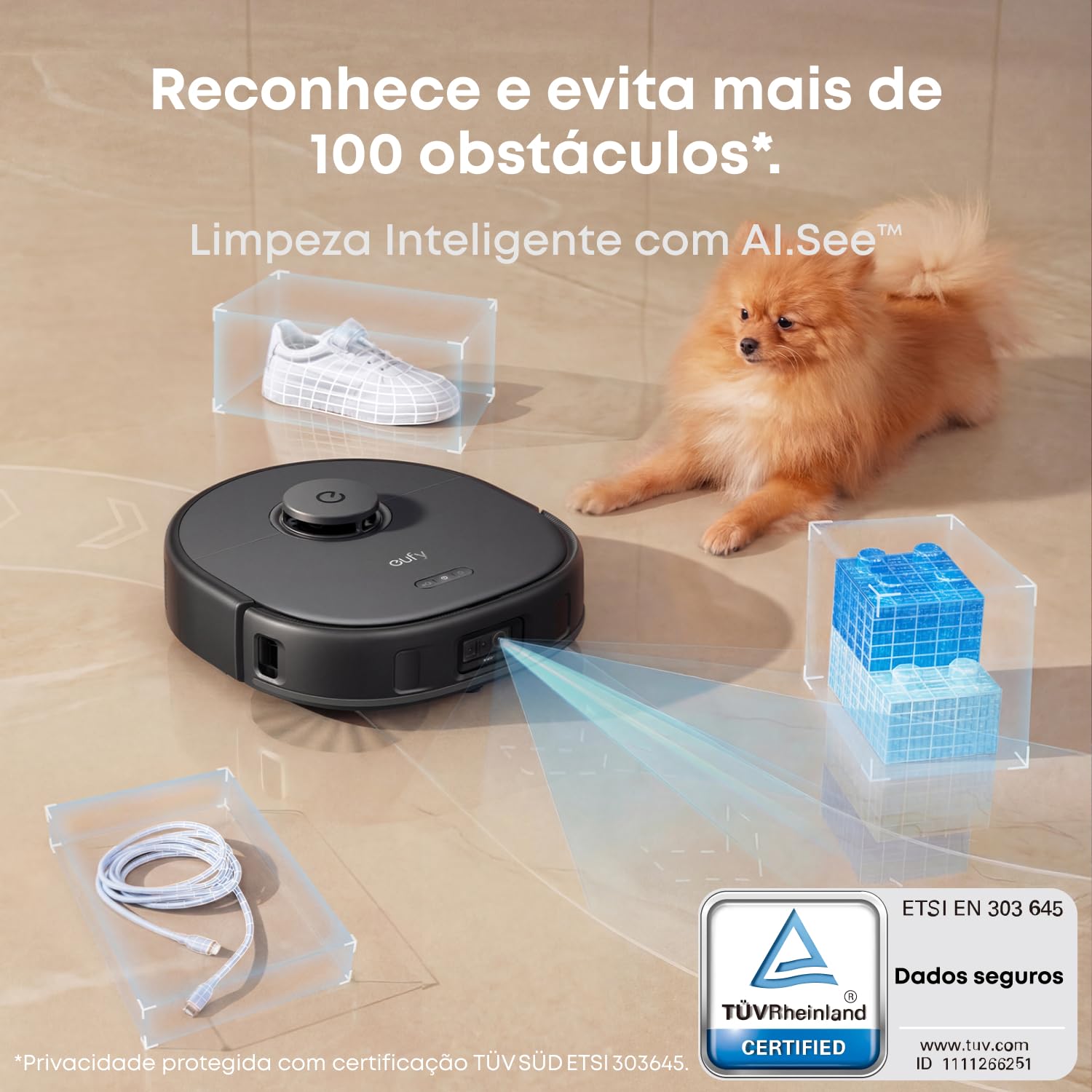 eufy X10 Pro Robô aspirador da Anker, 8.000 Aspiração forte, Evita