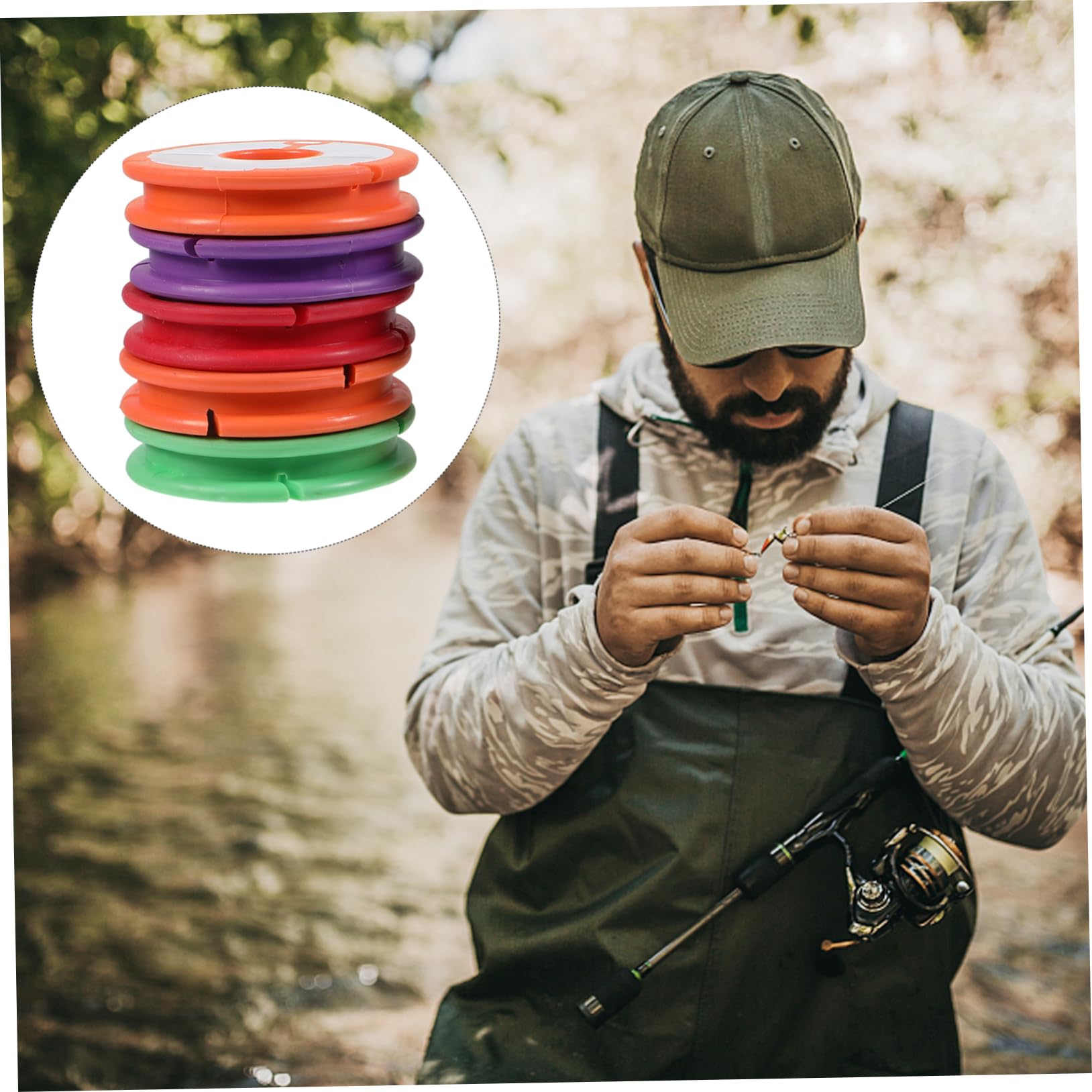 KESYOO 10pcs Spool for Bobbin Line Winding Tackle Reel Fishing Silicon Thread