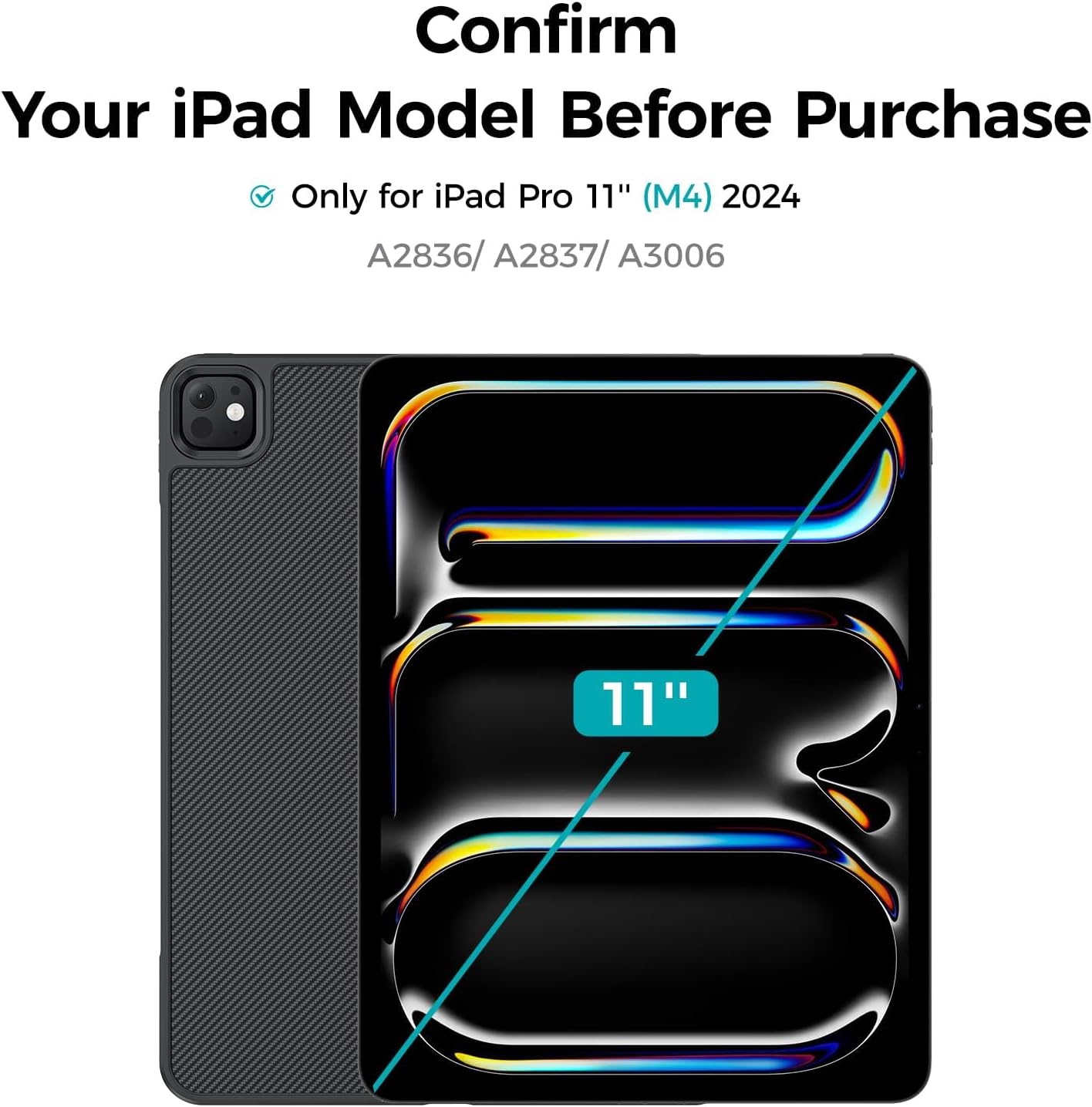 BENKS ArmorPro Case for iPad Pro 11 Inch (M5 2025/ M4 2024), Slim & Lightweight Shockproof Cover with Pencil Holder, Supports Apple Pencil Charging, Built with Dupont Kevlar Fiber and TPU - Image 7