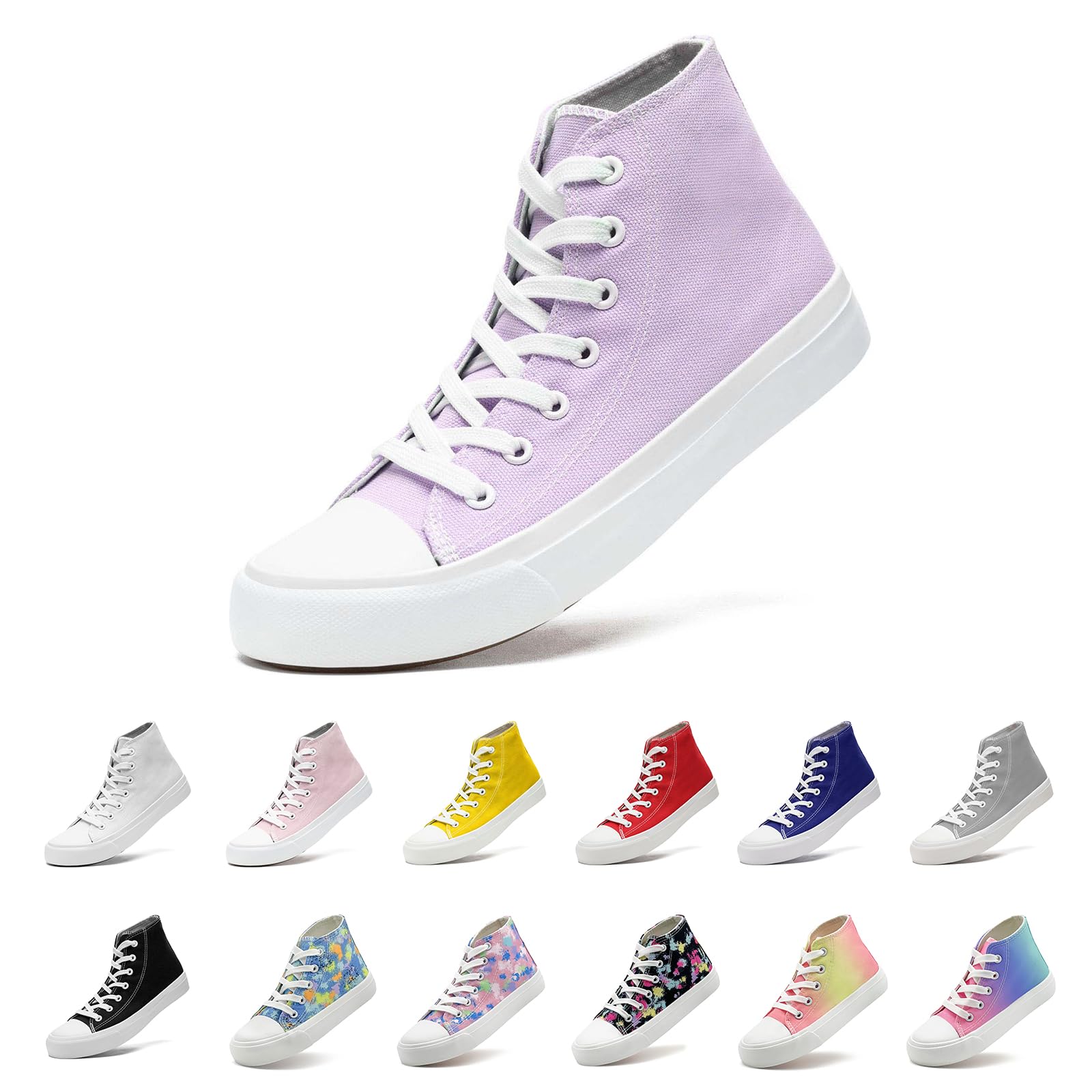 sharllen Toddler/Little Sneakers for Girls Boys Kids Fashion High Tops Canvas Shoes Classic Casual Tennis Shoes Colorful Shoes