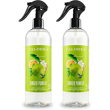 Caldrea Linen & Room Spray, Ginger Pomelo, Set of 2 (16 oz/473 ml Each)