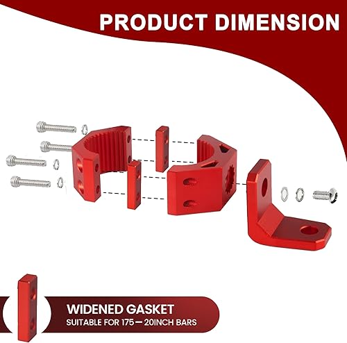 Miniatura 7 de Soporte de luz para látigo UTV, 2 soportes de bandera de luz UTV, abrazaderas giratorias de aleación de aluminio de 360, se adapta perfectamente a