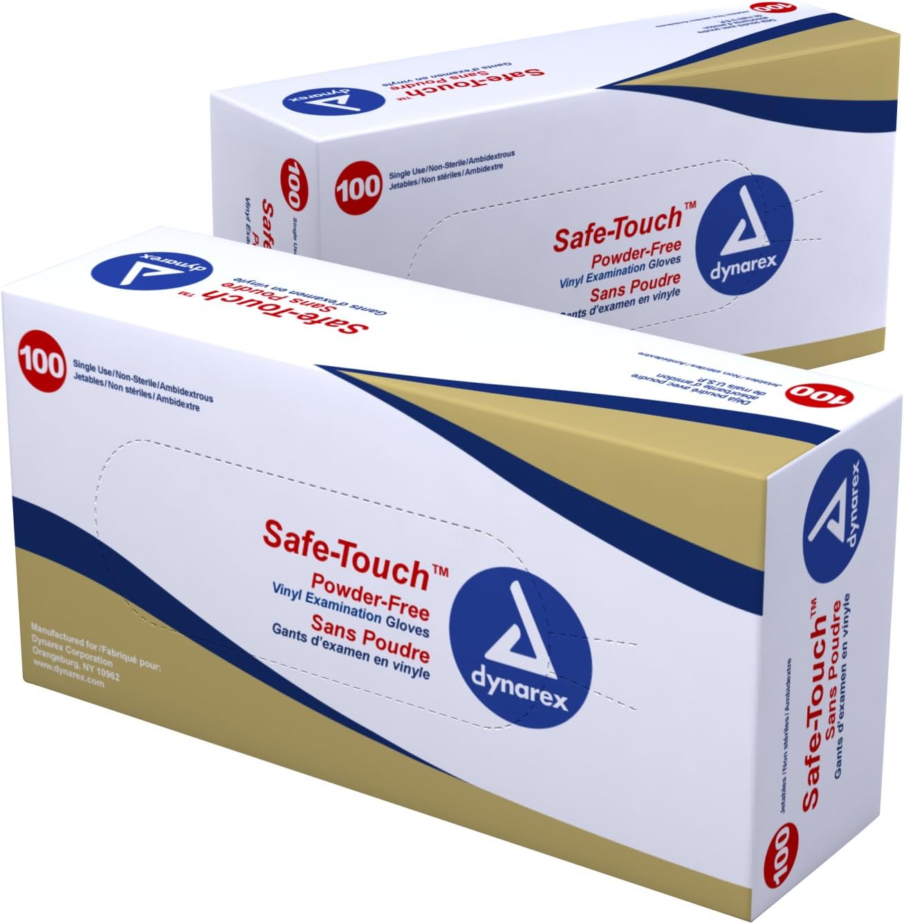 Dynarex Multi Care Vinyl Exam Glove, Powder Free, Large (Pack of 100)