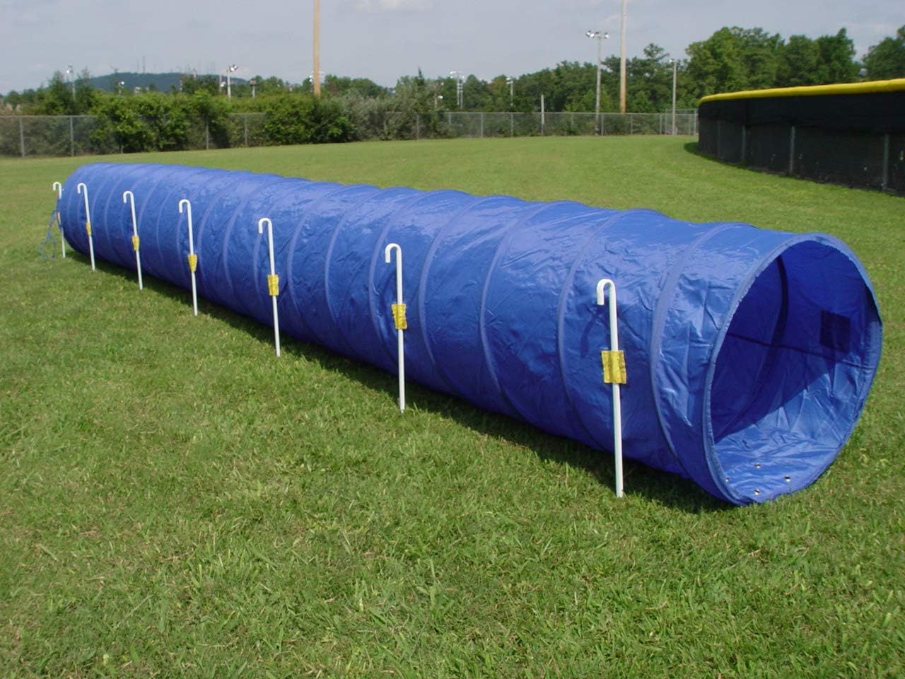 18' Dog Agility Tunnel with Stakes, Multiple Colors Available (Royal)