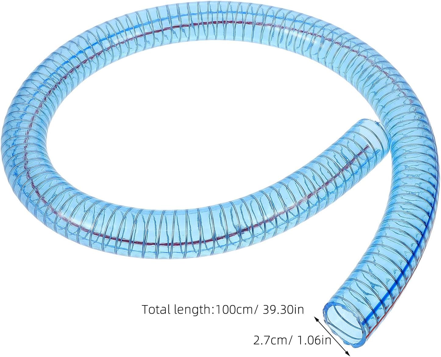Zerodeko 6mm Fuel Transfer Hose Tube High Pressure Resistant Oil Supply Line for Diesel Kerosene Pump with Flexible Replaceable Spiral Inlet Tubing