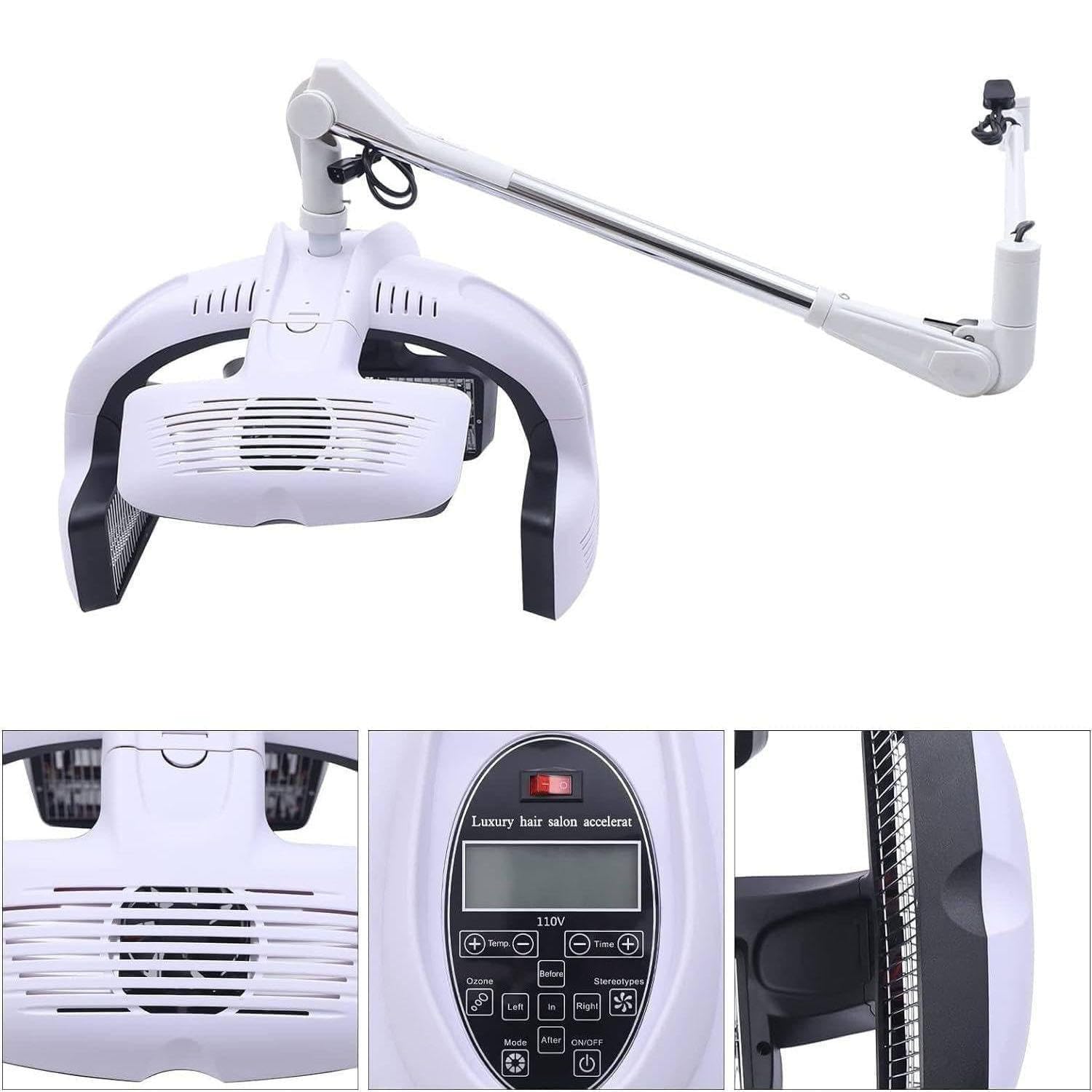 Processore Professionale Colorazione Dei Capelli, 1250 W Vaporizzatore A Infrarossi Per Capelli, Parete/Appoggio, Con Timer E Temperatura Regolabili, Asciugacapelli,Hanging