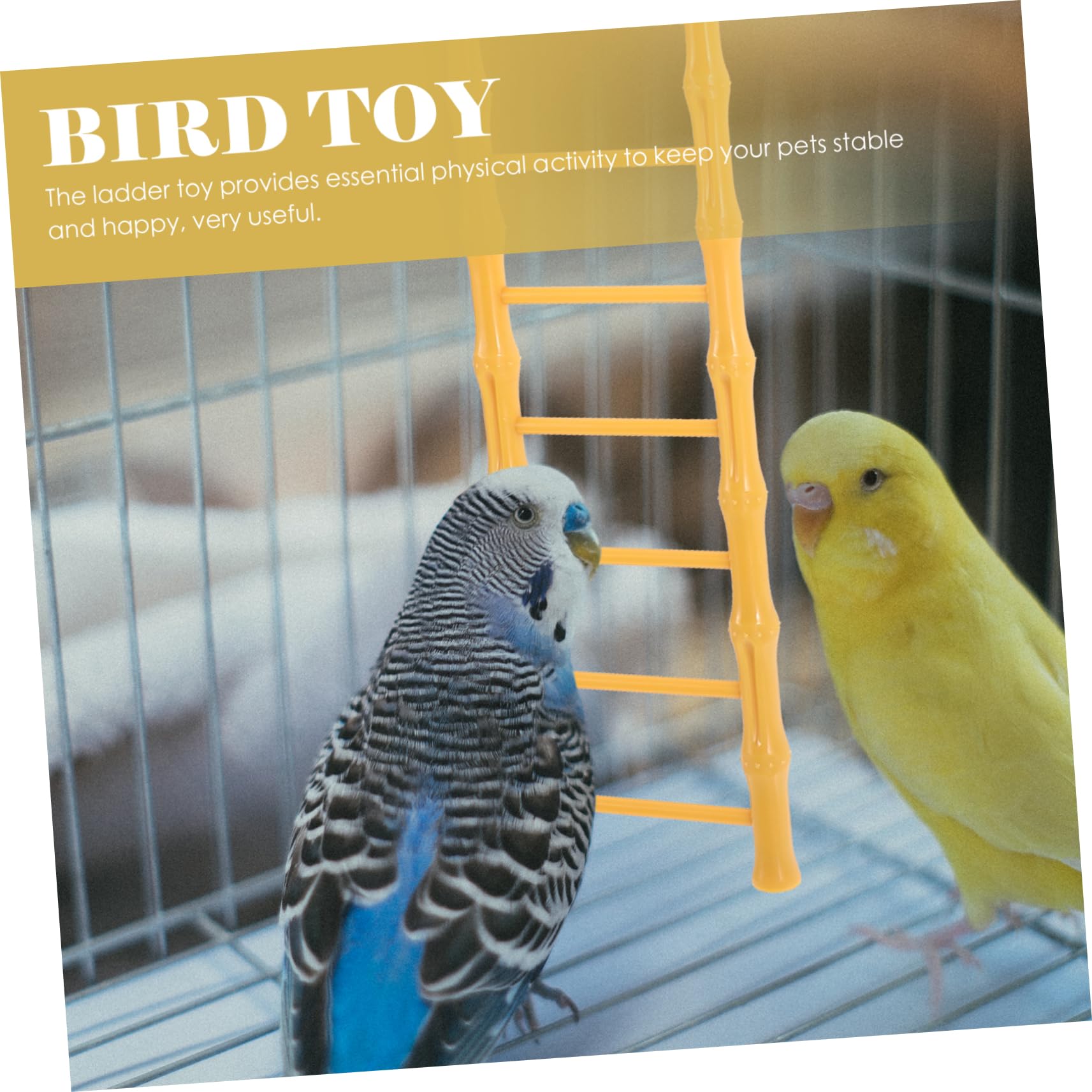 Alasum Parrot Climbing Ladder Toy Bird Cage Decor Hamster Enrichment Parakeet Training Toy