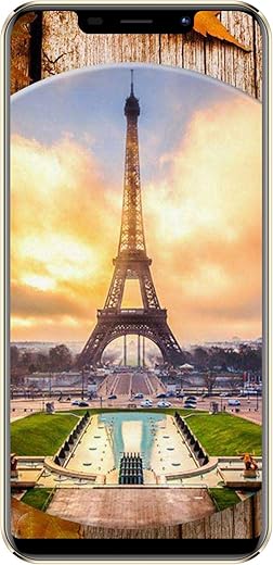 Smartphone Libres 32GB ROM 3GB RAM Android 7 Quad Core Ofertas del Dia Face ID V mobile XS Pro Moviles Libres 5.85''HD+ 19:9 3G+ Dual Cámara 13MP 5MP Batería 3800mAh (Oro)