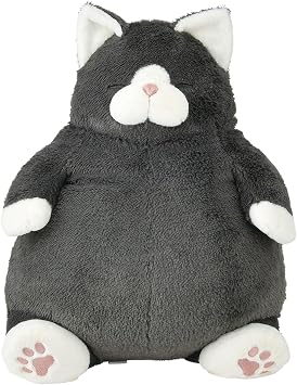 Livheart Cuddly Pillow, Cat Affirmative Feeling, Black Cat Tuna, L Size Approx. Length 14.96 inches 38 cm, Cute Cat, Plush Toy, Cat Goods, 27721-74
