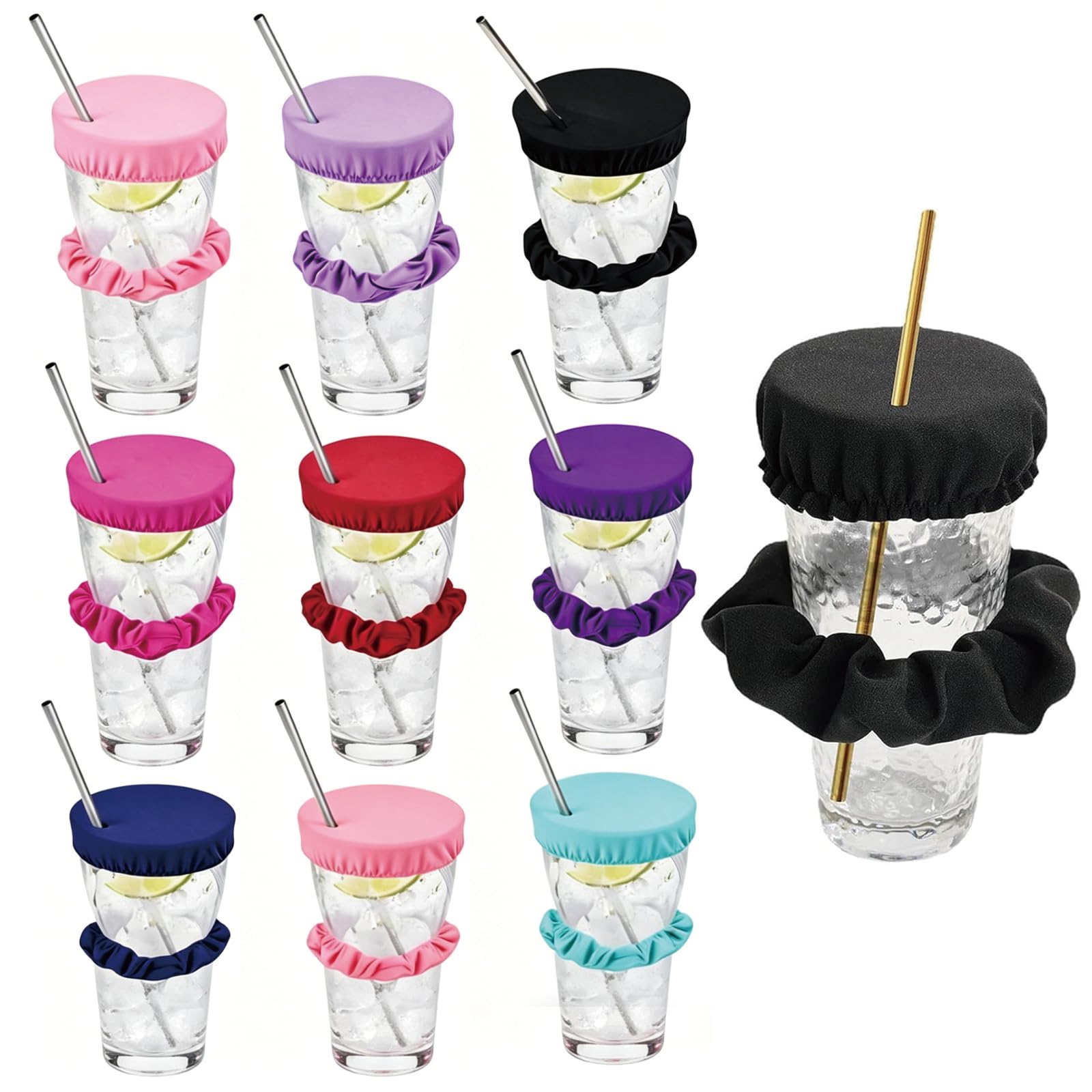 10Pack Drink Covers Anti Spike, Essential Drink Spiking Prevention Accessories for Social Events and Travel, Random Colour Reusable Cup Protectors with 10cm Diameter