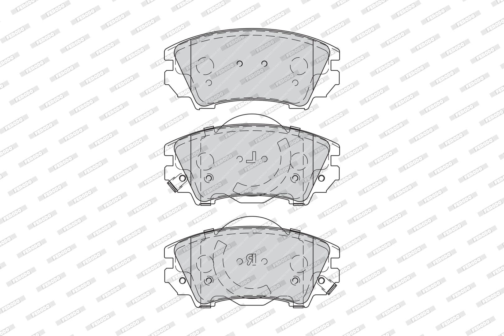 Ferodo FDB4208 Brake Pad Set, disc brake - (set of 4)