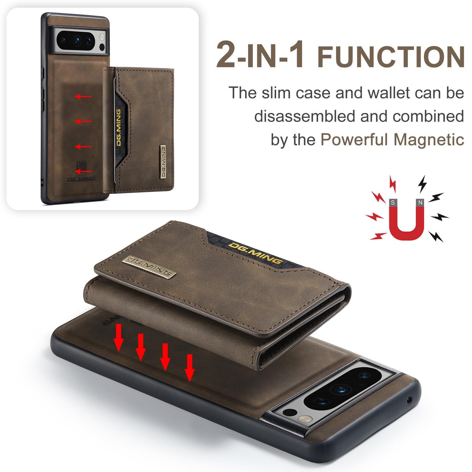 Amazon.co.jp: DG.MING 取り外し可能な2in1 スマホケース Google