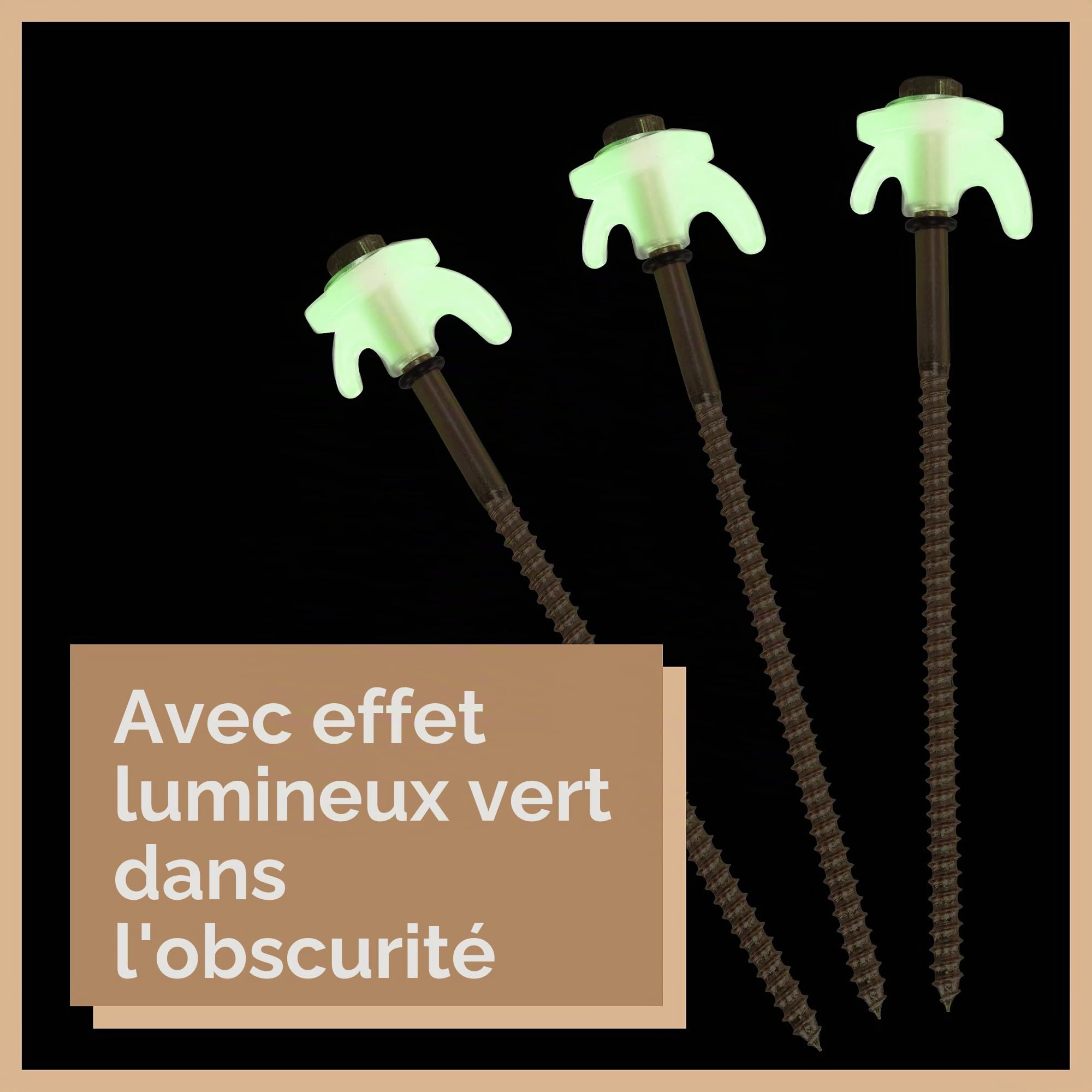 Set de 30 Piquets de Tente à Vis Robustes avec Coffret – Piquets Spirales pour Sols Durs et Mous – 2 Embouts de Perçage + Douille Inclus – Idéal pour Tentes, Abris, Bâches et Auvants