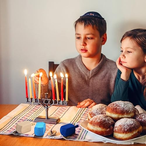 Miniatura 7 de Paquete de 12 camisetas giratorias de madera sin terminar con acuarelas de 3 pulgadas de madera natural para decoraciones de Hanukkah, manualidades