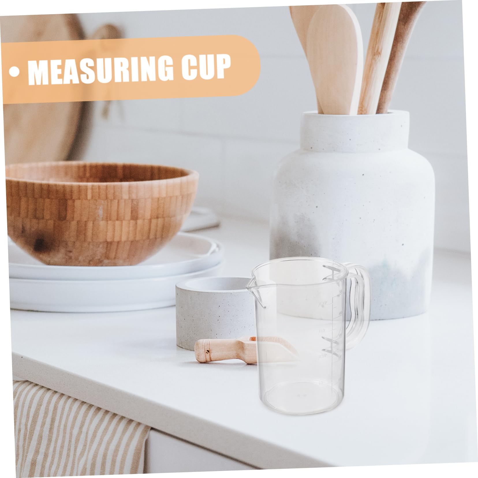 Cabilock 5 Piezas Taza Medidora Reutilizable de Gran Capacidad para Cocina Vaso Medidor de Diseño Ergonómico para y Secos para Repostería y de Ingredientes