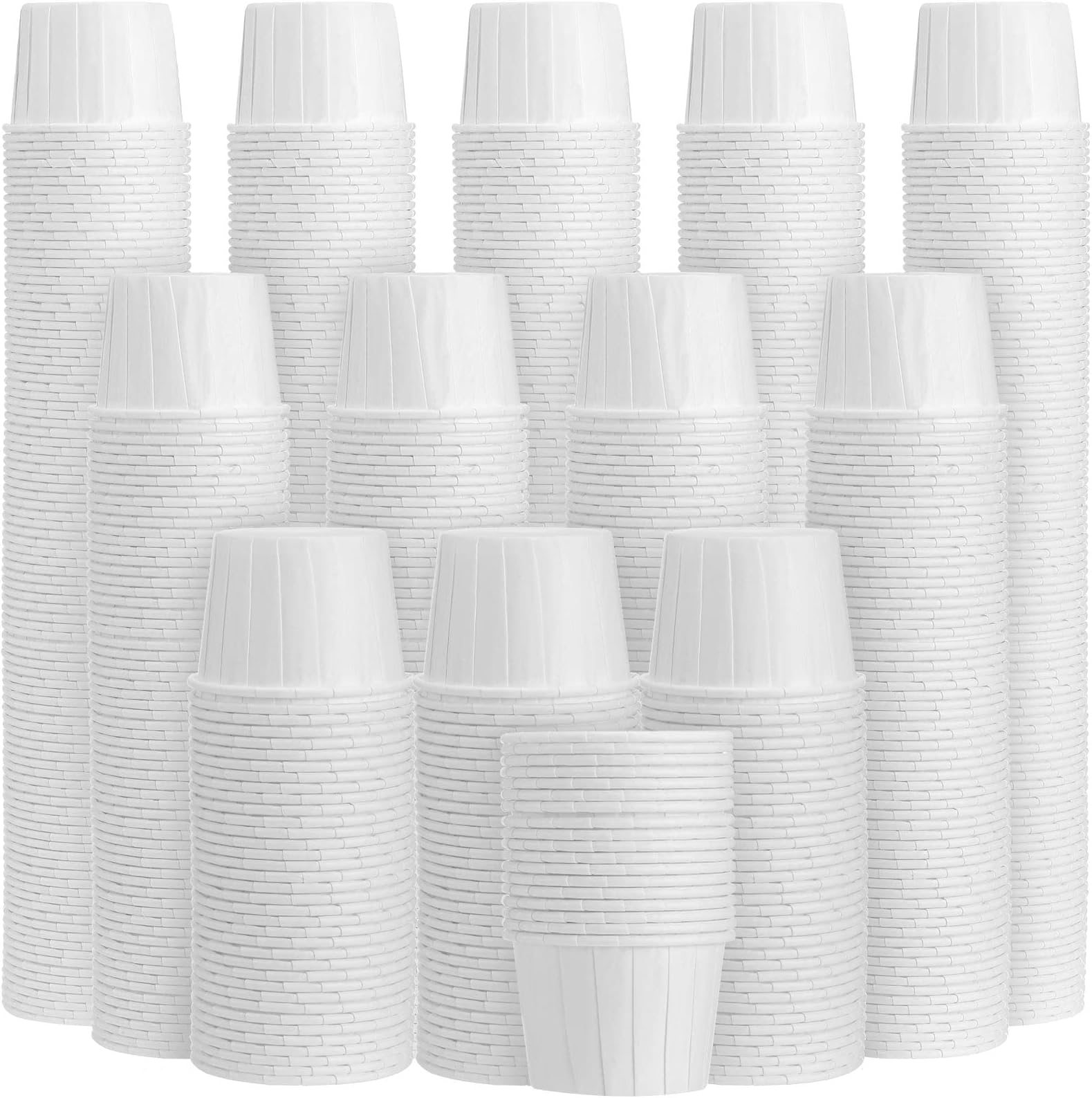 Amyhill1200 Pack Paper Medicine Pill Cups Disposable Treated Souffle Portion Condiment Cups Small Paper Sample Ketchup Containers for Tasting Pills Food Dessert Serving (1,2 oz)
