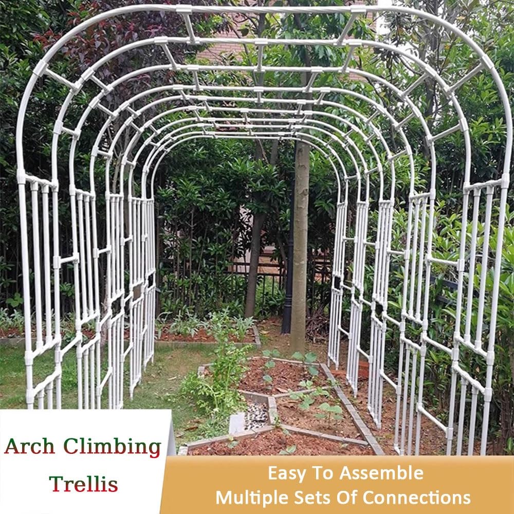 Arco da giardino in metallo per piante rampicanti e rose, cerimonia di matrimonio, pergolato, decorazione per compleanno e anniversario, accessorio per festa nuziale, nero, 120 x 240 cm