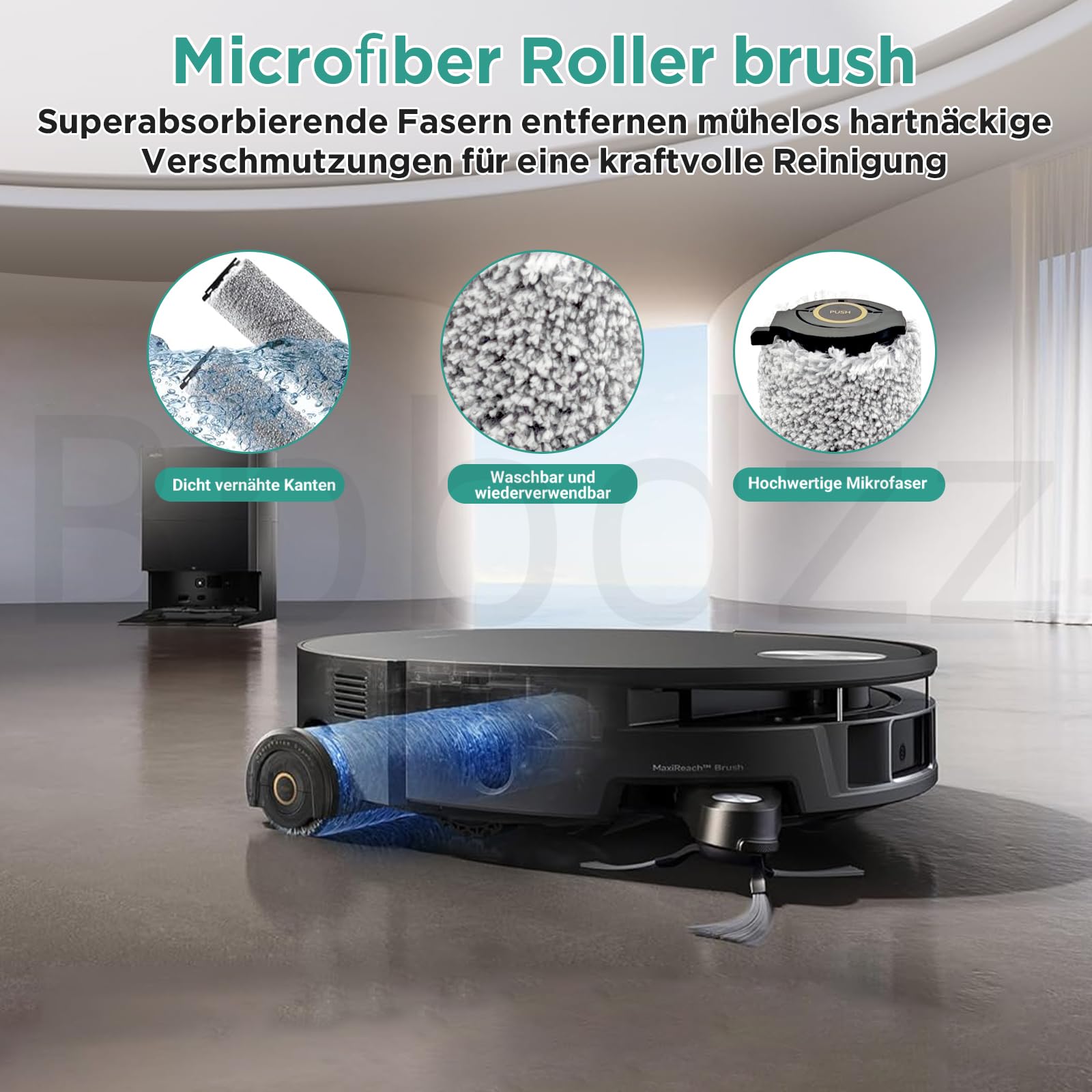 28 Stück Zubehör für Mova S70 Roller/S70 Ultra Roller Saugroboter | 1 Hauptbürsten, 1 Anti-Tangle Hauptbürste, 2 Rollen-Wischtücher, 4 Filter, 6 Staubbeutel, 6 Seitenbürste, 6 Flach-Duftstein