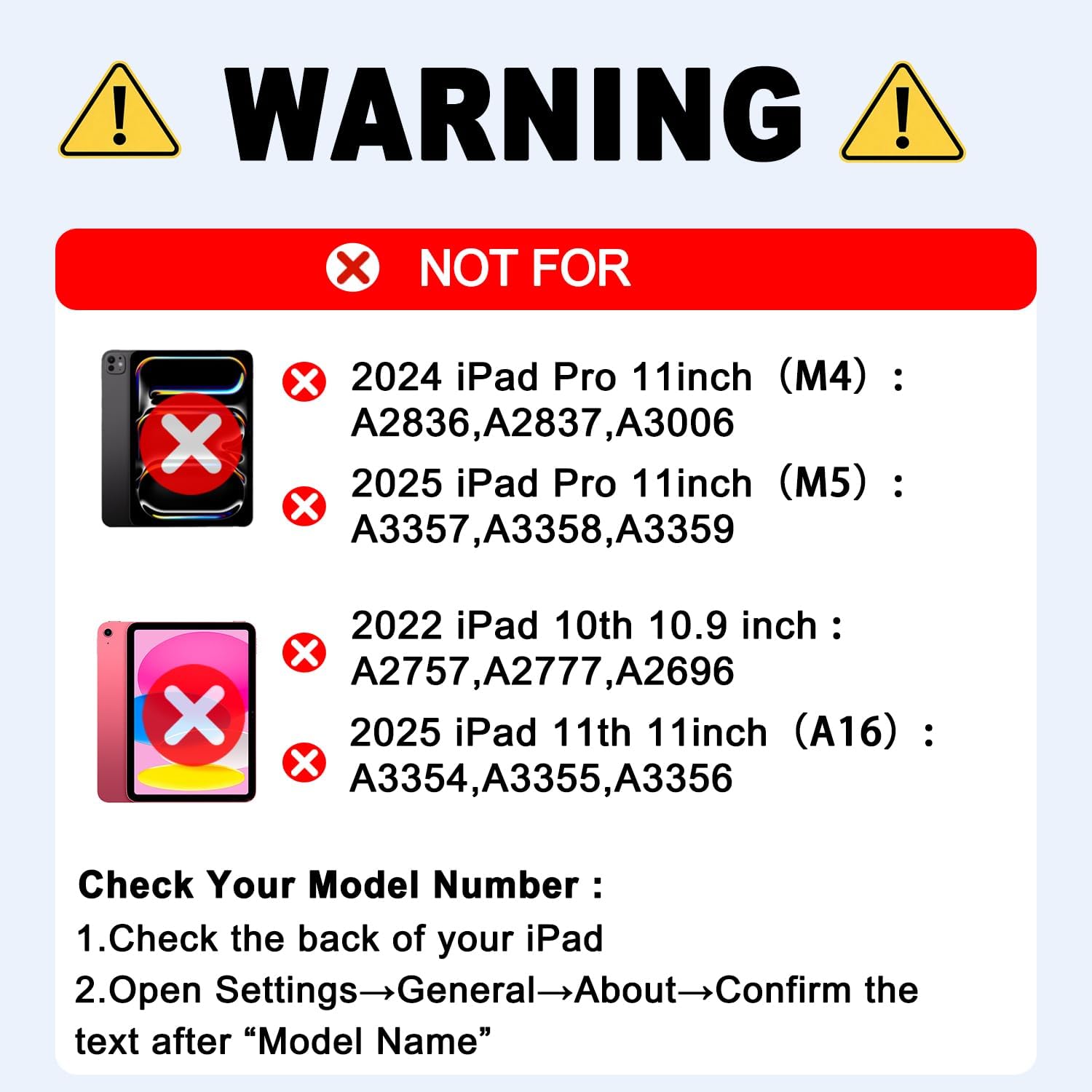 Magic for iPad Air 11-inch (M3/M2) Case with Keyboard Air 10.9"(5th/4th)/Pro 11(4th/3rd/2nd/1st)Gen, Trackpad Floating Rainbow Backlit TouchPad Keypad with Cantilever Magnetic Cover Black - Image 2