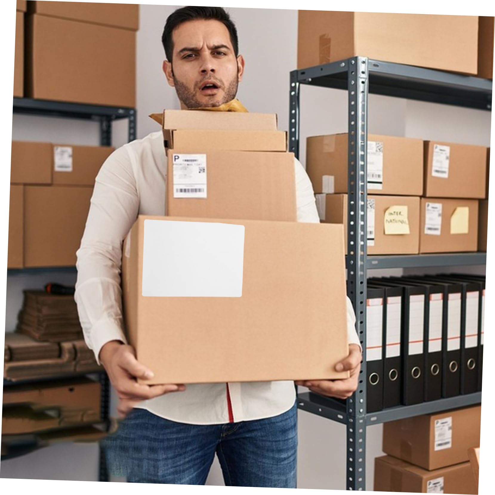 Etichette Adesive Stampabili Etichette Adesive Vuote Grandi Postali Pulite senza Macchie Superficie Liscia per Siti di Consegna e Utilizzo Quotidiano Duraturo Comodo