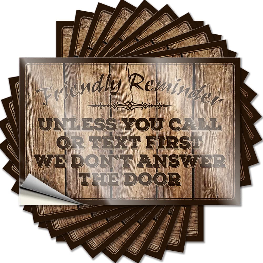 Fun, Quote Case Friendly Reminder Unless You Call Or Text First We Don't Answer The | Stone Home Bar Decor(6X9CM)