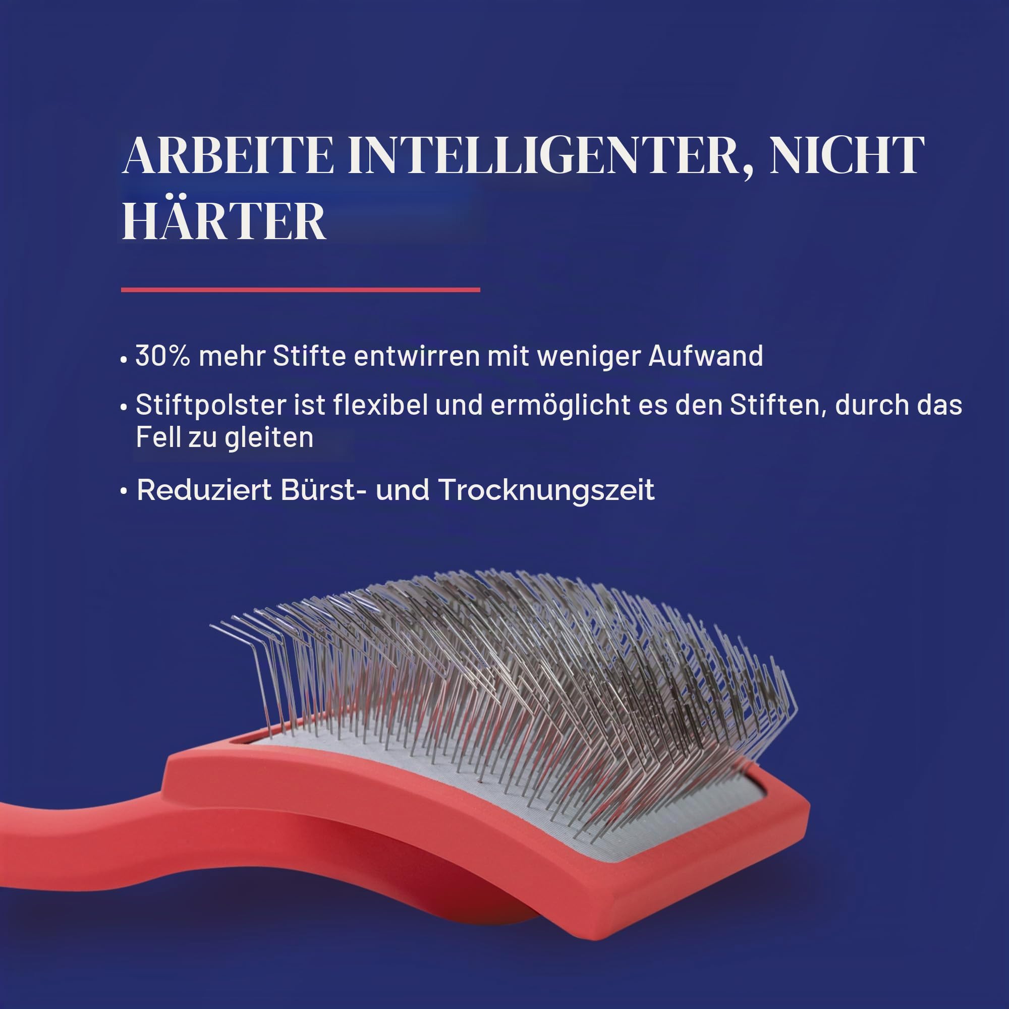 Chris Christensen Big G Coral Slicker Bürste, Pflegen wie ein Profi, Fluff Entwirrung Stil, spart Zeit & Energie, Medium, für Haustiere, perfekt für Hunde & Katzen