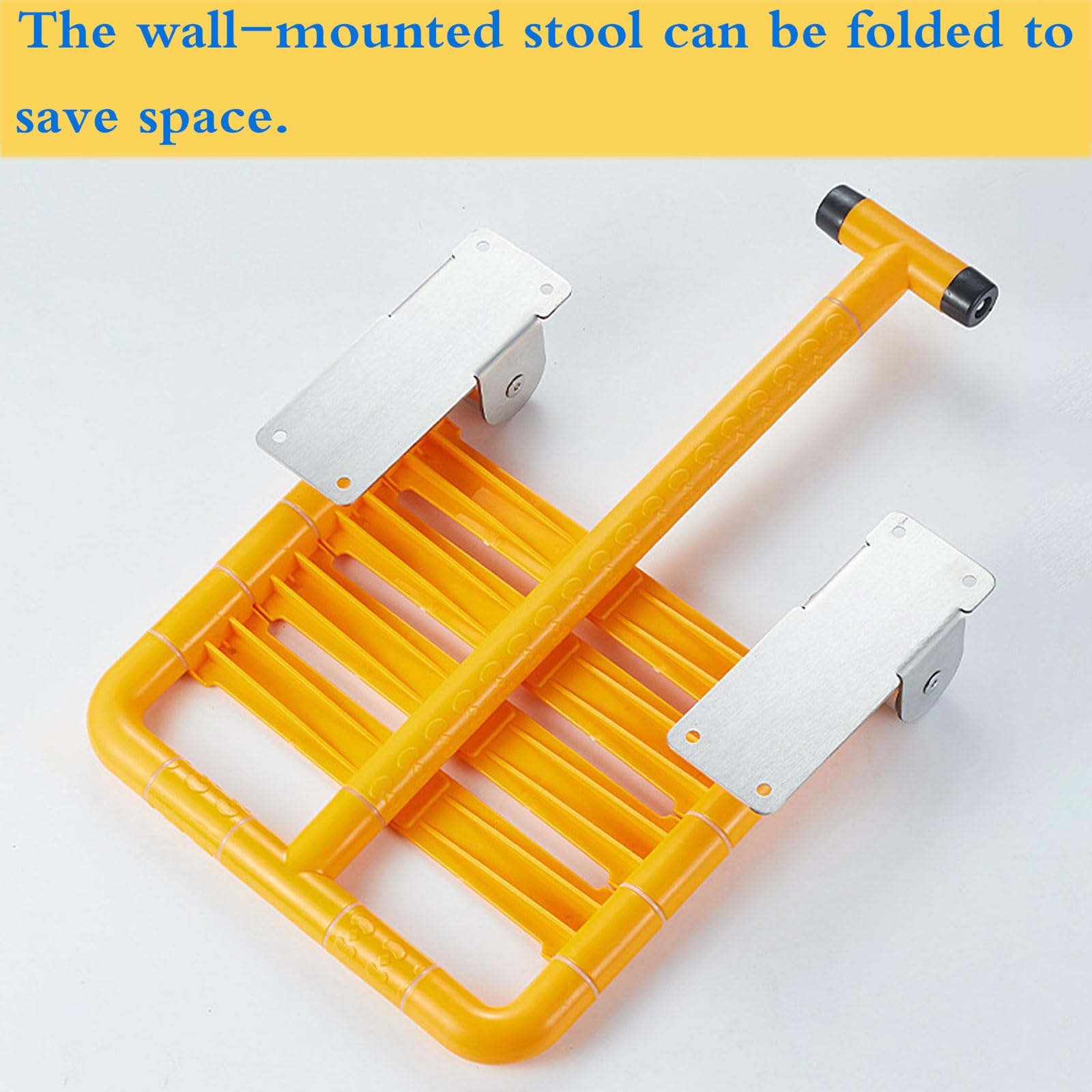 Silla Plegable de Pared escondida,Asiento de Ducha para Montaje en Pared,Taburete Plegable montado en la Pared para la Entrada,con Patas,Almacenamiento sin ocupar Espacio,Ahorra Espacio