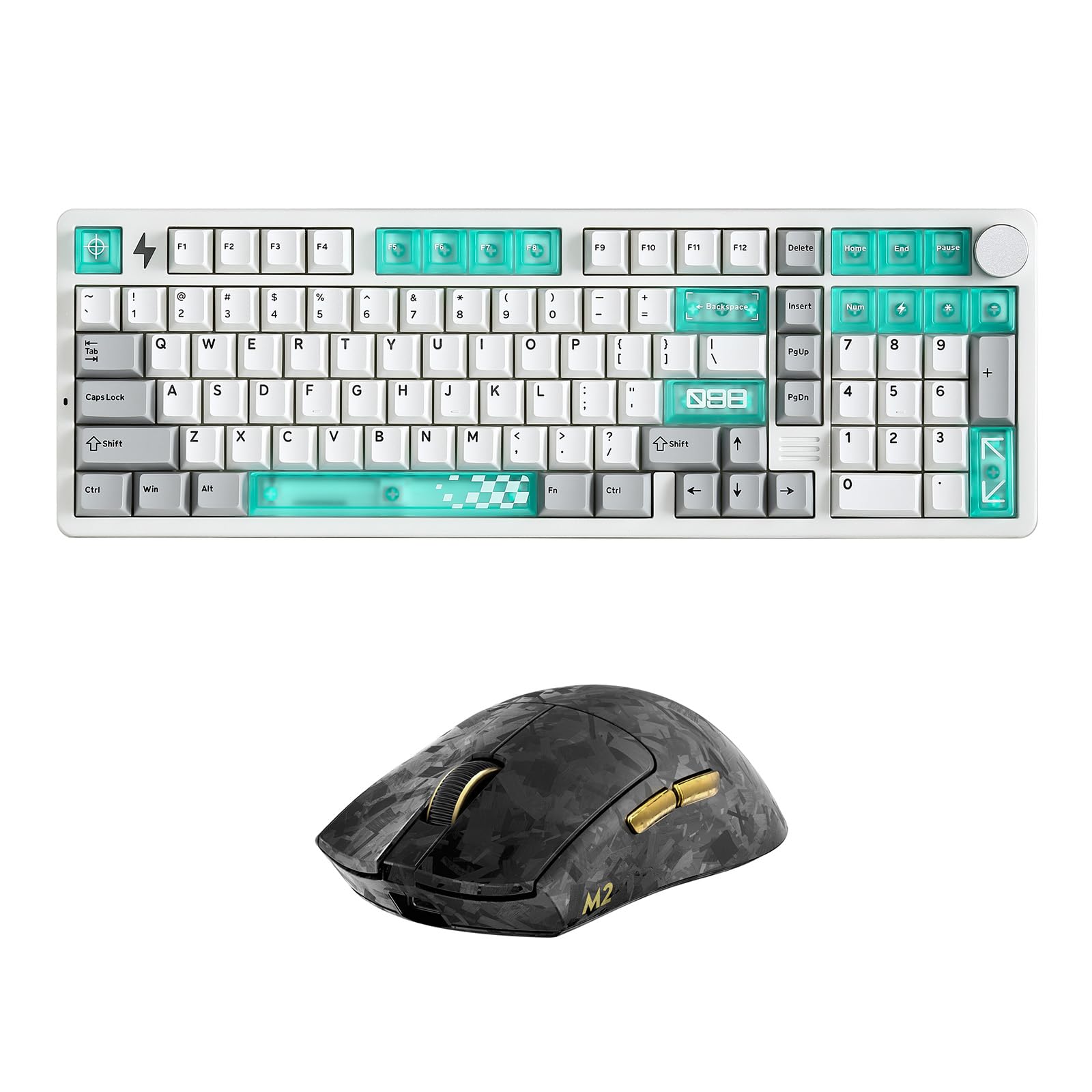 YUNZII AL98 PRO Kabellose Mechanische Tastatur,M2 Kabelloses Maus