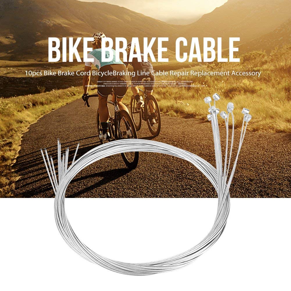 Cavo Freno Bici 10Pcs 2M Lungo Filo Riparazione Ricambio Sostituzione per Mountain Bike Strada