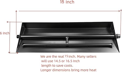 Miniatura 10 de Americangaslos - Quemador de 18 a 24 pulgadas para chimenea de gas, quemador de gas para chimeneas de gas, troncos de gas, quemador de propano (28