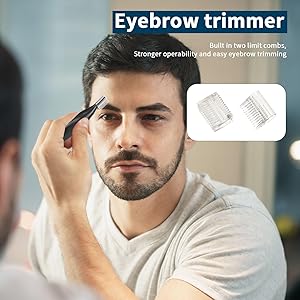 Selouj Ear and Nose Hair Trimmer for Men, 2025 Professional Painless USB Rechargeable Eyebrow & Facial Electric Hair Trimmer for Men Women, Powerful Motor, Dual Edge Blades, IPX7 Waterproof Easy Clean