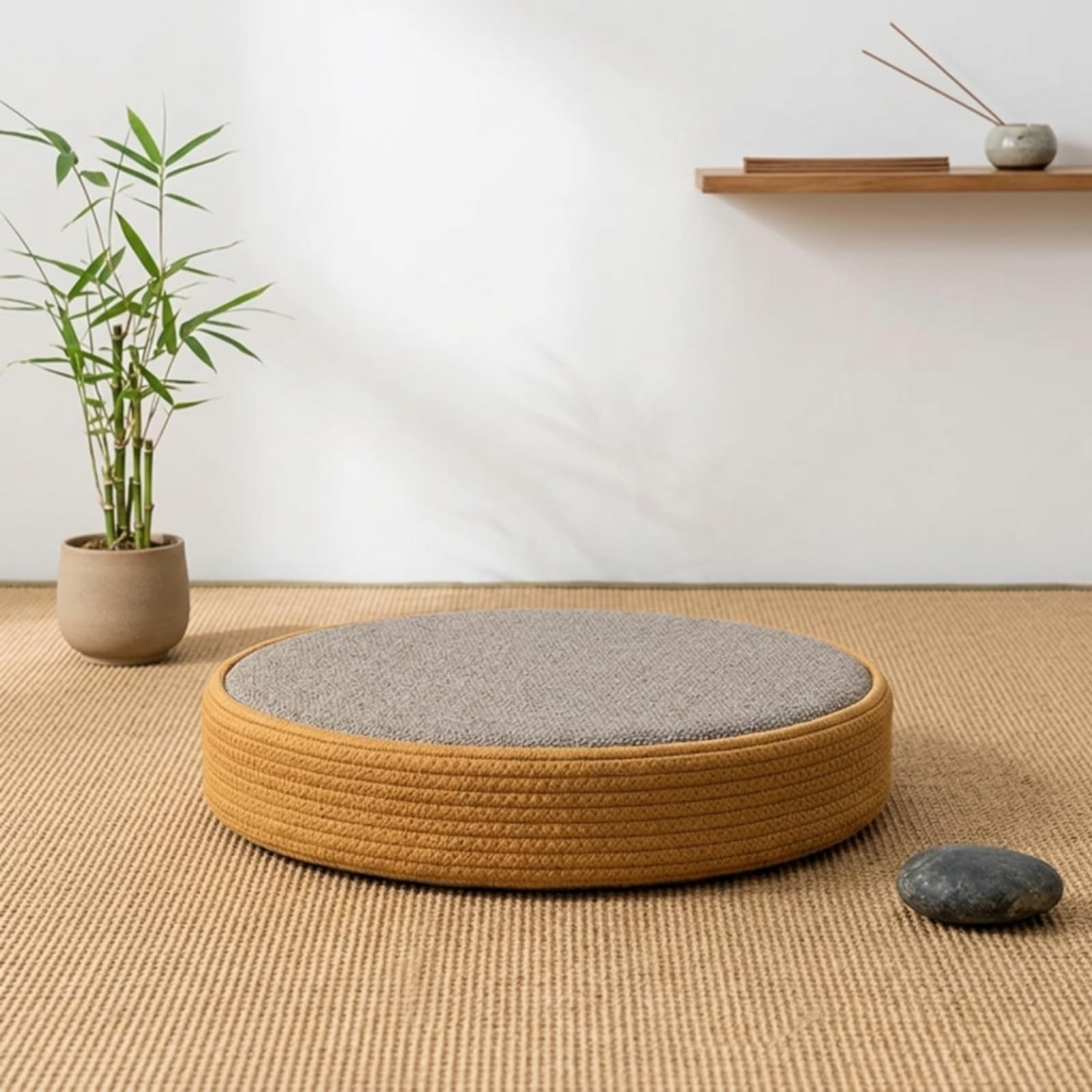 Cojín para Meditación Grueso , Multicolor , Diámetro 60 Cm, Altura 10 Cm