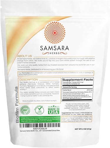 Miniatura 2 de Samsara Herbs Fórmula de biofilm Polvo herbario (2oz57g) Extracto concentrado 201