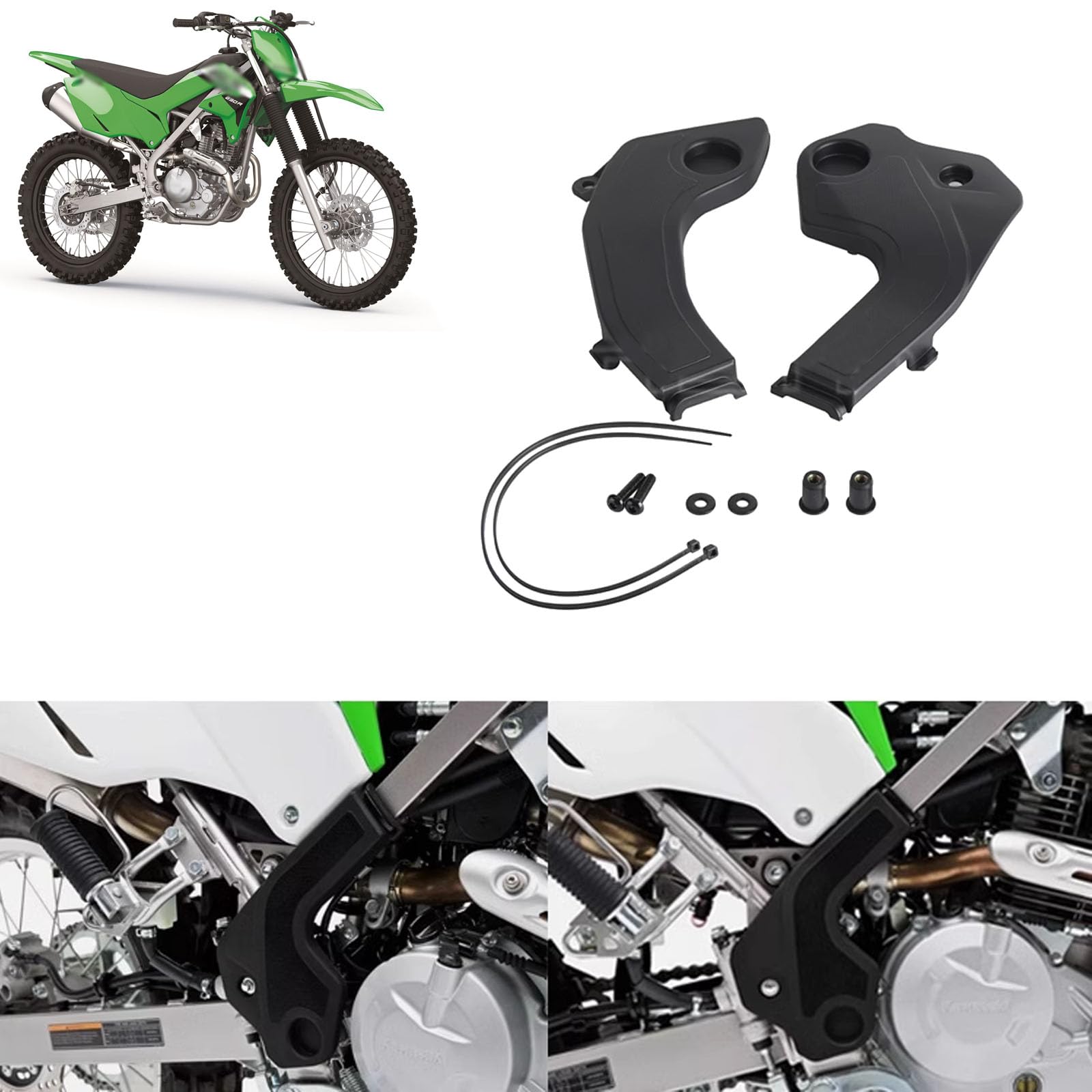 Amazon | FOR KLX230 KLX230 2020-2023 2024オートバイのサイドフェア
