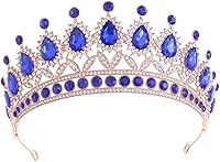 Vista 11 de FORSEVEN Tiaras y coronas de cristal para mujer – Boda y fiesta de cumpleaños, corona de princesa, accesorios para el cabello – Diadema de diamantes