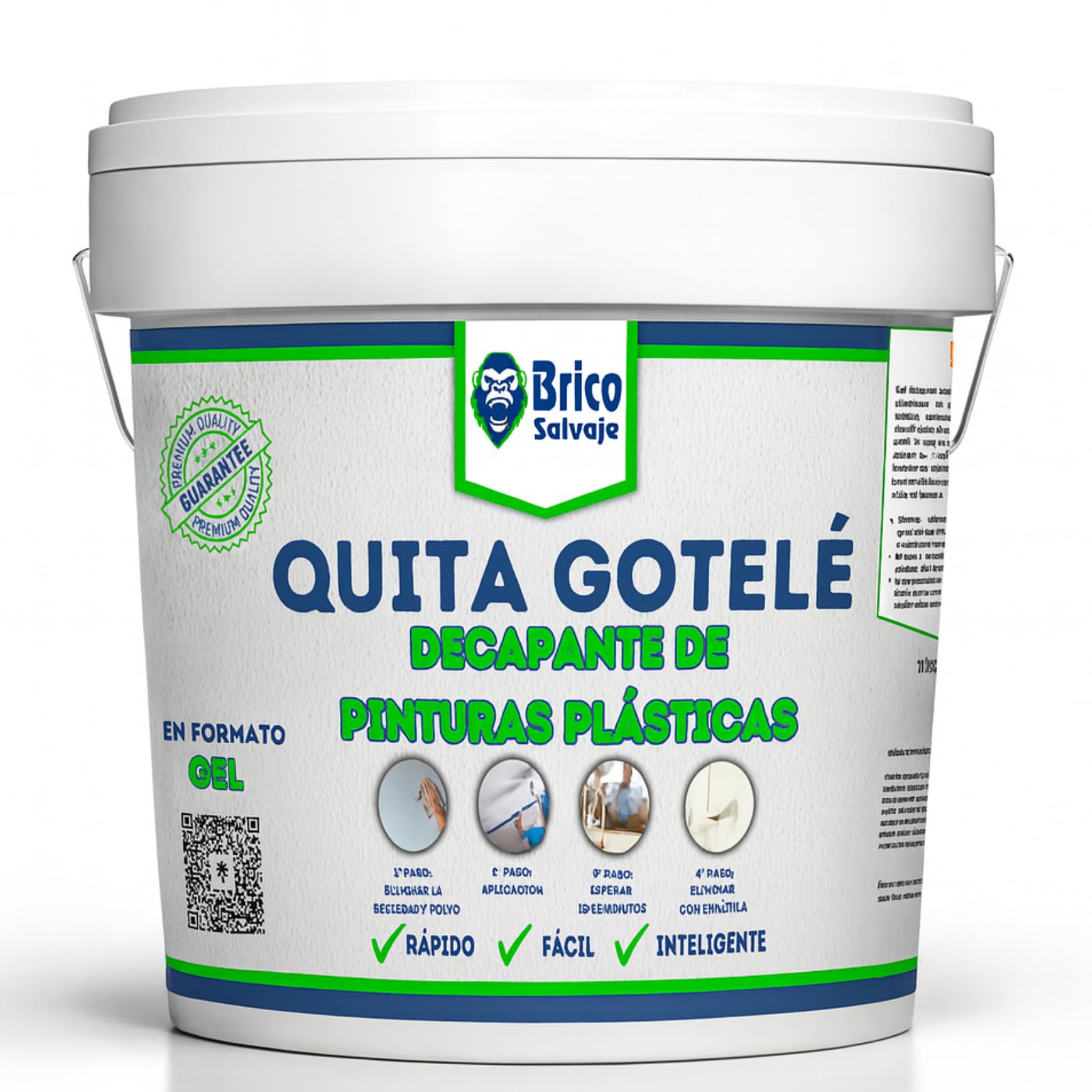 Quita Gotelé al Agua para Pinturas Plásticas | Decapante de Pinturas | Gel Azulado | Fácil Aplicación (750 ML)