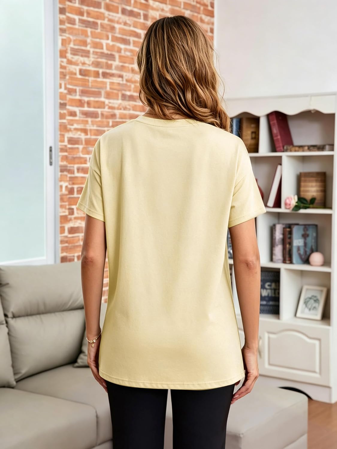 LUKYCILD Breastfeeding Shirts for Women Hidden Zippers Nursing Shirt Side Split Maternity Tees Funny Graphic Short Sleeve Top