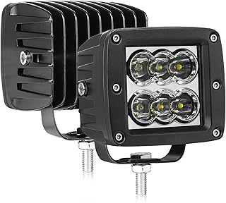 CREE LED Cubes, Niwaker 2Pcs 120W 3 Inch LED Light Bar Off Road Driving Lights Spot Beam Reverse Light Waterproof Fog Lamps Cube Ditch Lights for Truck UTV ATV SUV Tractor RV Lawn Mower Boat
